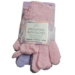Pink and Purple Exfoliating Bath Gloves